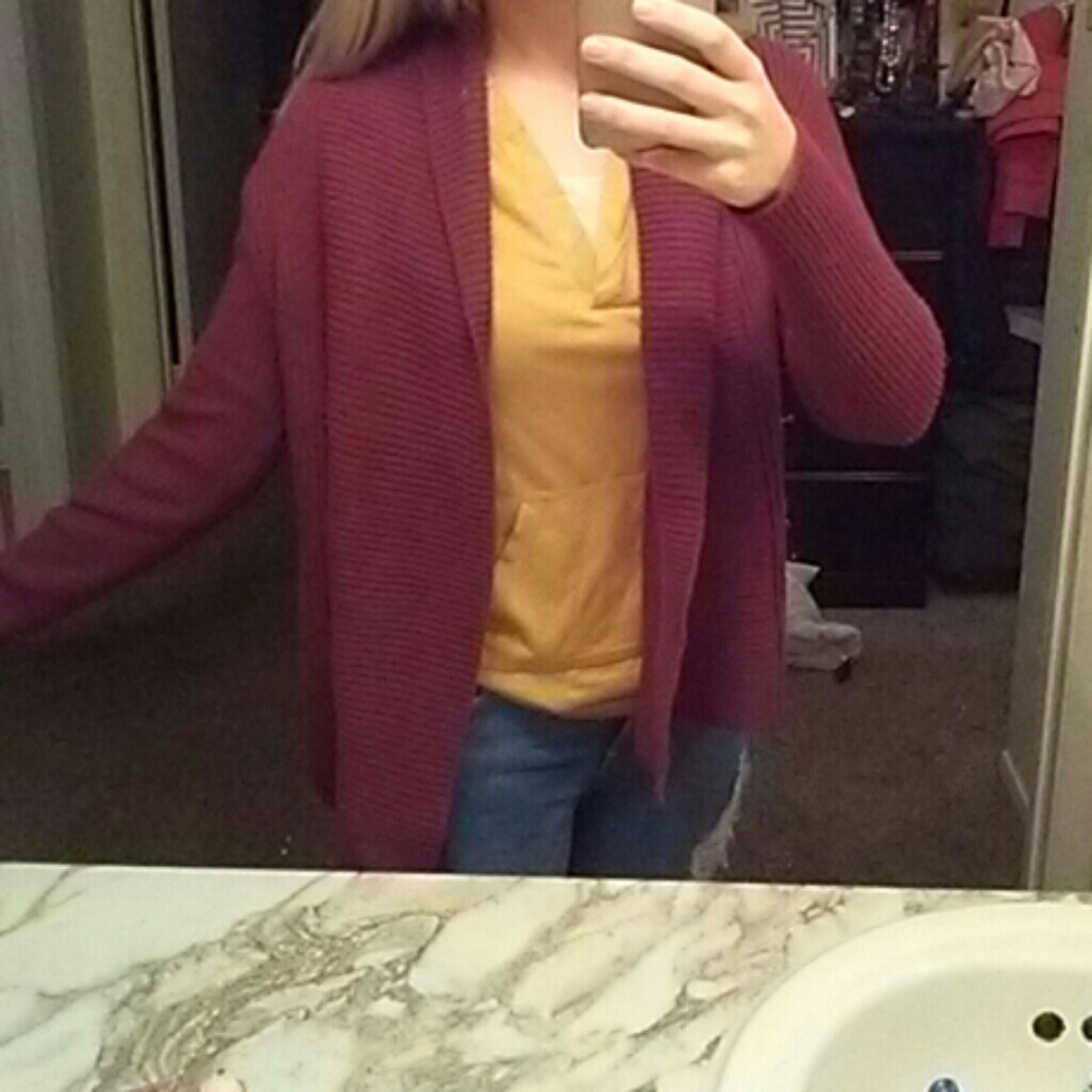 cardigan maroon